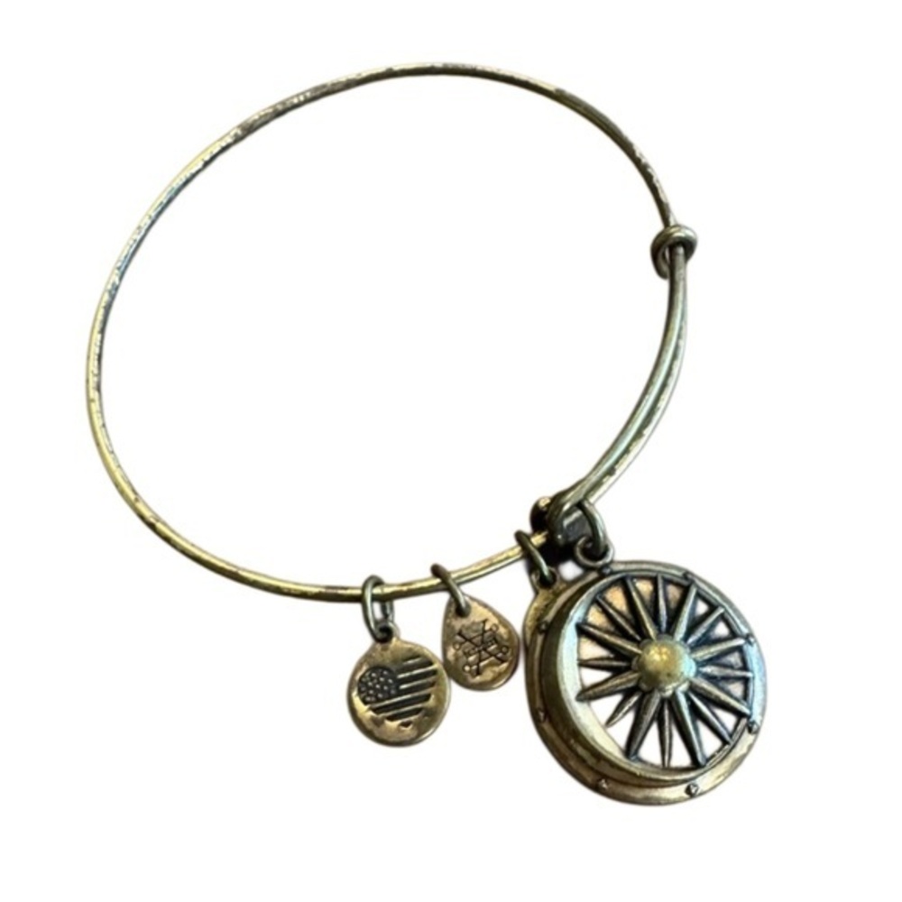 Alex and Ani Sun and Moon Gold Charm Bracelet